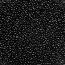 Miyuki rocailles Perlen 15/0 - Opaque black 15-401